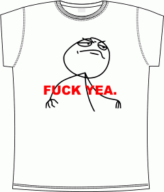 Прикольные футболки: Fuck Yea white